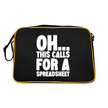 This Calls for a Spreadsheet 4 - Retro Bag - black/gold - Back