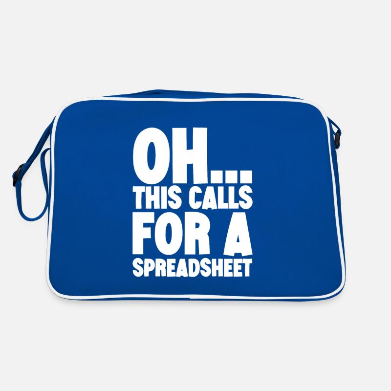 This Calls For A Spreadsheet 4 Retro Tasche