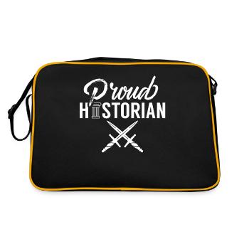 Stolzer Historiker Beruf Historik Geschichte - Retro Tasche - Schwarz/Gold - Hinten