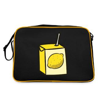 Funny Lemons Lover Lemon Drink - Retro Bag - black/gold - Back