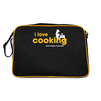 J’adore cuisiner - Sac Retro - noir/or - Dos
