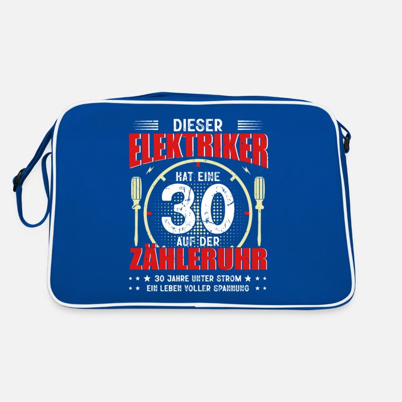 30 Auf der Zähleruhr Elektriker Geburtstag Retro Tasche