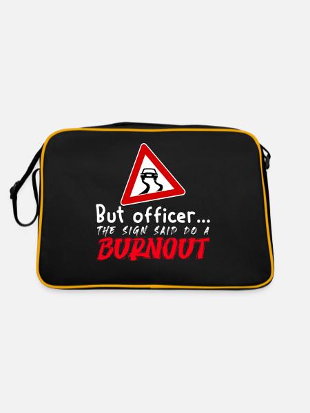 But Officer the Sign Said - Retro Bag - black/gold - Back