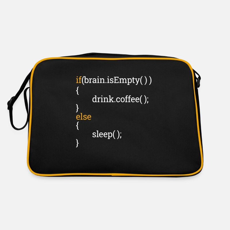 Programmierer Informatik Student Müde Kaffee C++ Retro Tasche