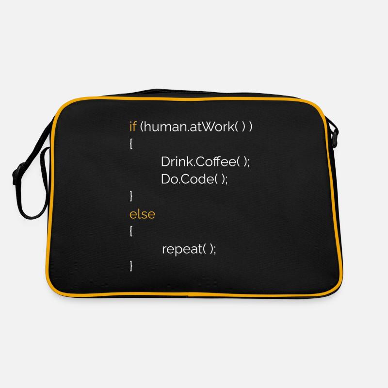 Programmierer Informatiker Kaffee Geschenk C# Java Retro Tasche