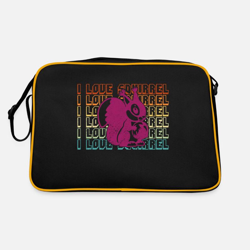 Eichhörnchen Spruch I love Squirrel Eichkater Retro Tasche