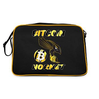Bitcoin Hornet Hornet Crypto black yellow - Retro Bag - black/gold - Back