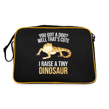 Propriétaire du dragon barbu: Je tire un petit - Sac Retro - noir/or - Dos