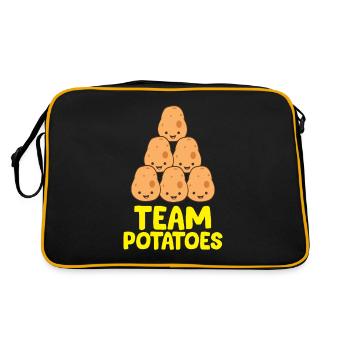 Drôles d’amateurs de pommes de terre équipe pommes de terre - Sac Retro - noir/or - Dos