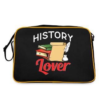 Geschichte Liebhaber Historiker Beruf Historik - Retro Tasche - Schwarz/Gold - Hinten