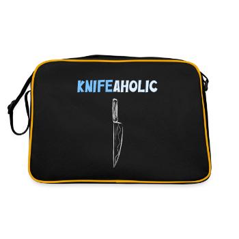 Knifeaholic Knife Collector Butcher Culinary - Retro Bag - black/gold - Back