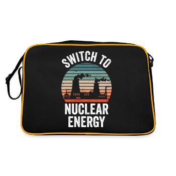 Switch to nuclear energy Nuclear power Nuclear power - Retro Bag - black/gold - Back