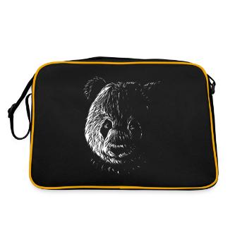 Stripe Design Tête d’un panda - Sac Retro - noir/or - Dos