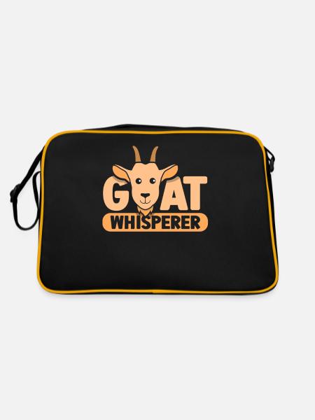 Goat Whisperer Goat Whisperer Goat Animal - Retro Bag - black/gold - Back
