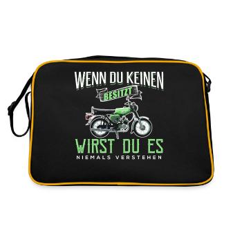 "Wenn Du kein Besitzt" T-Shirt I Simson-S51 - Retro Tasche - Schwarz/Gold - Hinten