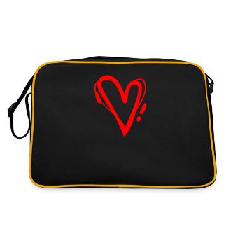 Cœur - Sac Retro - noir/or - Dos
