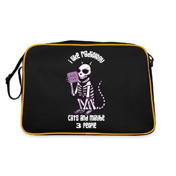 X-Ray Cat Rad Tech Art - Sac Retro - noir/or - Dos
