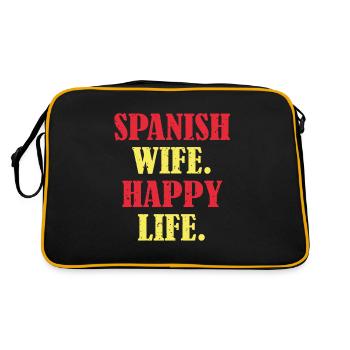 Femme espagnole vie heureuse - Sac Retro - noir/or - Dos