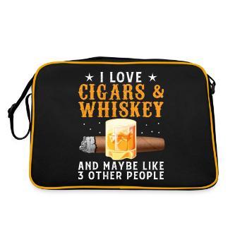 Zigarre - Retro Tasche - Schwarz/Gold - Hinten