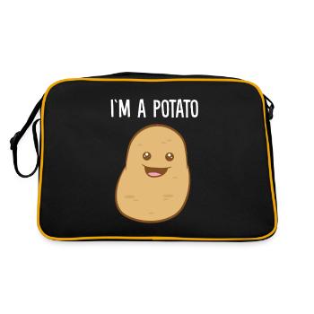 Je suis une pomme de terre - Sac Retro - noir/or - Dos