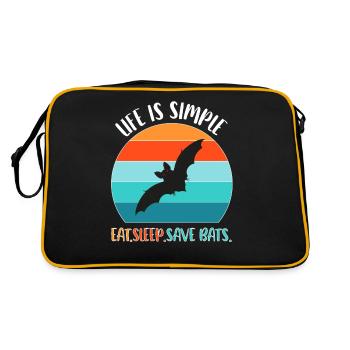 Bat Bats - Retro Bag - black/gold - Back