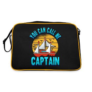 Vous pouvez m’appeler Captain Boat Boat Boat Boat Pontoon - Sac Retro - noir/or - Dos