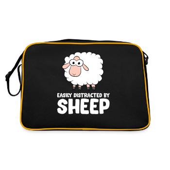 Facilement distrait par les moutons - Sac Retro - noir/or - Dos