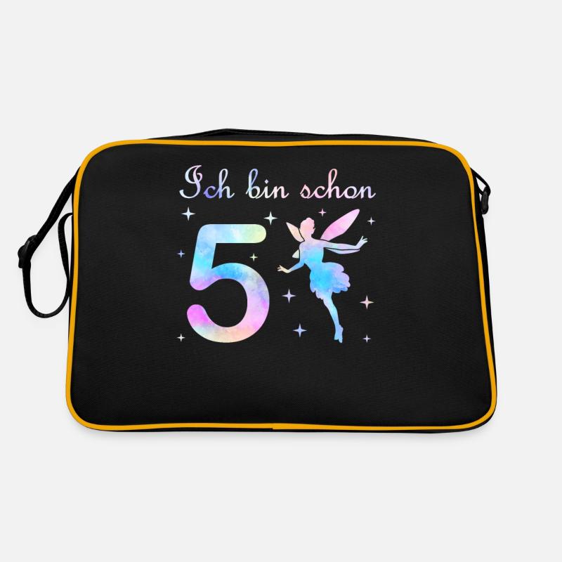 Fee Geburtstag Geschenk Mädchen 5 Jahre Retro Tasche