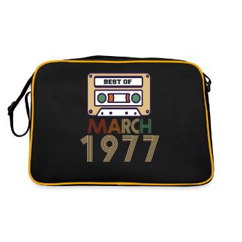 Cadeau de 45e anniversaire mars 1977 - Sac Retro - noir/or - Dos