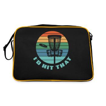 Drôle de Disc Golfer Disc Golfer Cadeau - Sac Retro - noir/or - Dos