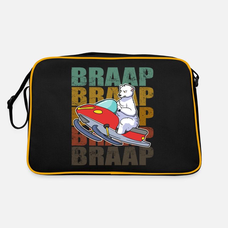 Braap Snowmobile Snowmobile Cadeau Sac Retro