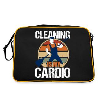 Cleaning Is My Cardio Housekeeping Housekeeper - Retro Bag - black/gold - Back