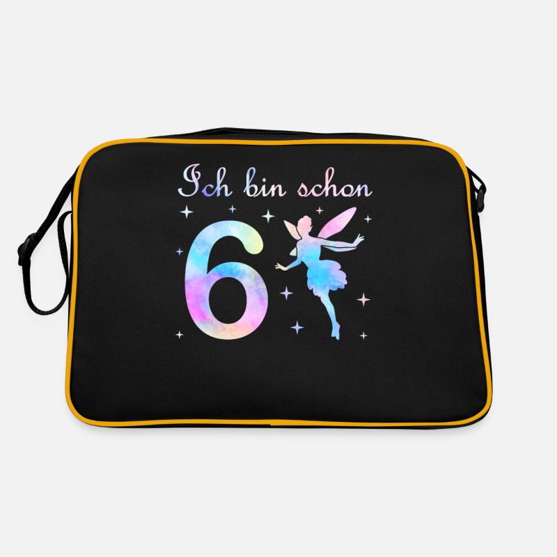 Fee Geburtstag Geschenk Mädchen 6 Jahre Retro Tasche