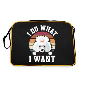 Caniche - Sac Retro - noir/or - Dos