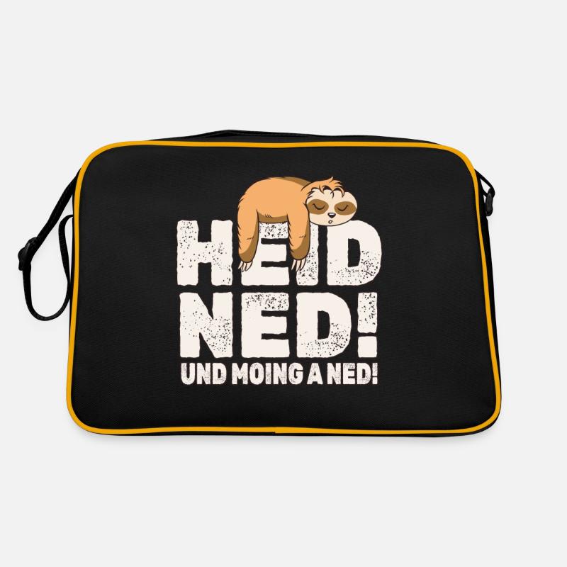 Faultier Hei Ned und ming a ned Retro Tasche