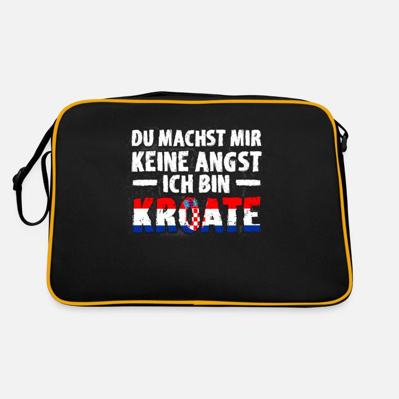 Kroatien Flagge Kroate Kroatien Geschenk Retro Tasche