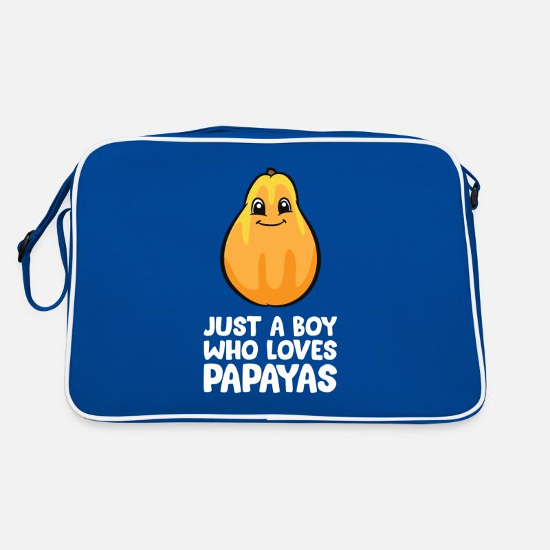 Nur ein Junge, der Papayas liebt Retro Tasche