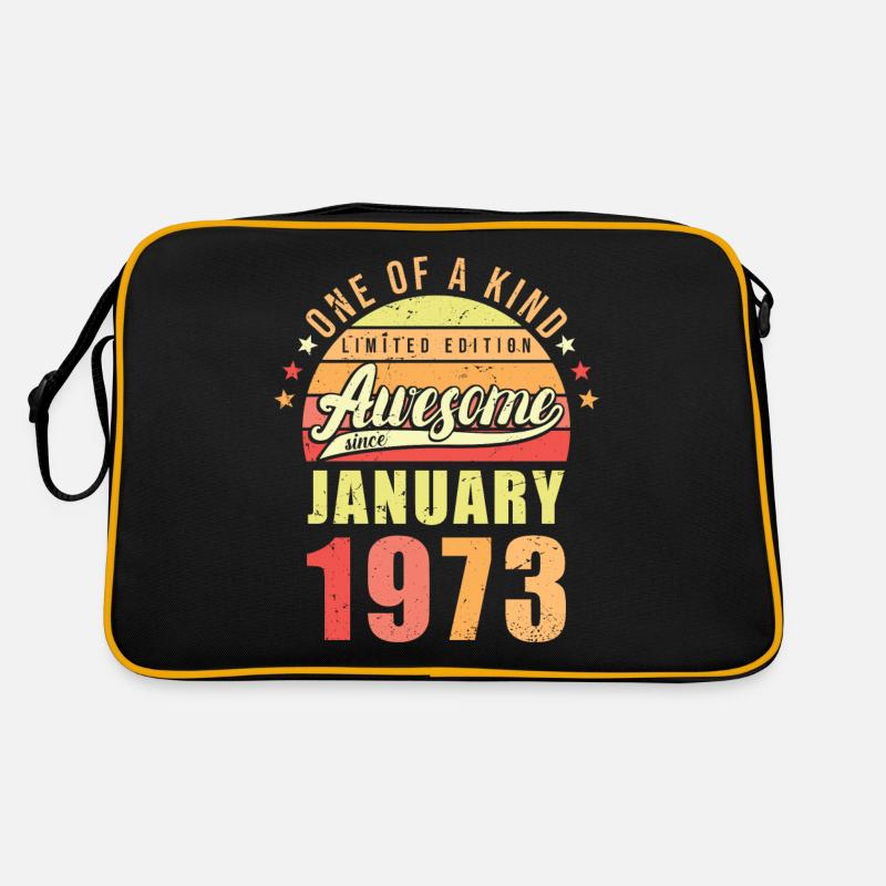 Geburtstag Januar 1973 Retro Tasche