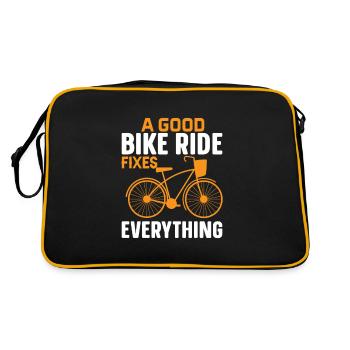 Cycling, cycling, cycling - Retro Bag - black/gold - Back