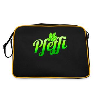 Peppermint Liqueur L - Retro Bag - black/gold - Back