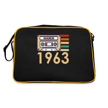 Cadeau du 59e anniversaire mars 1963 - Sac Retro - noir/or - Dos