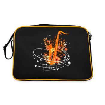 Music Musicians Saxophone Saxophone Musician - Retro Bag - black/gold - Back