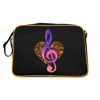 Music Musicians Singing Singer Singer Musician - Retro Bag - black/gold - Back