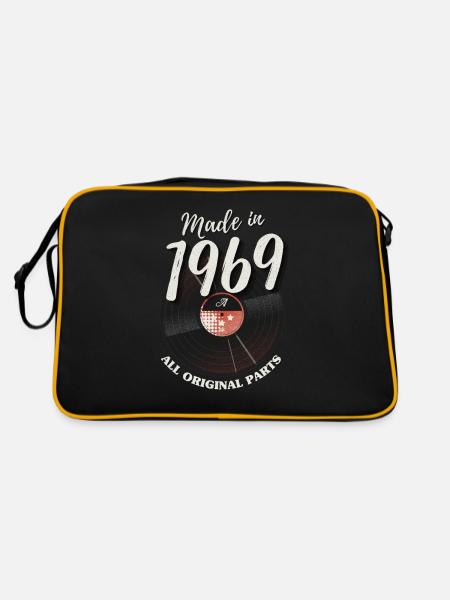 Vintage vintage 1969 record anniversaire - Sac Retro - noir/or - Dos