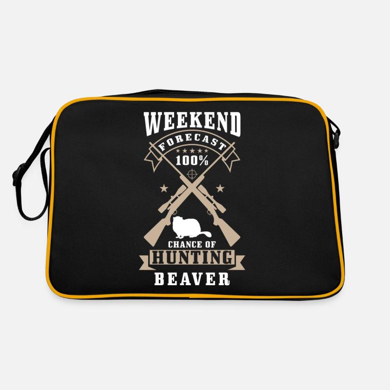 Bieber Jäger Spruch Retro Tasche
