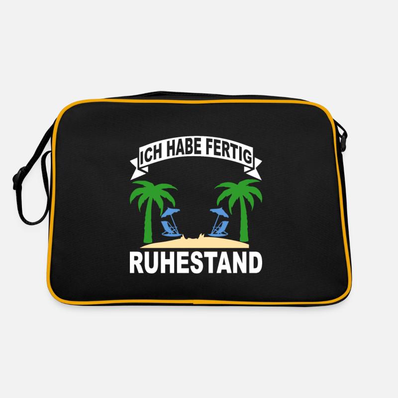 Ich habe fertig ruhestand - Retro Tasche - Schwarz/Gold