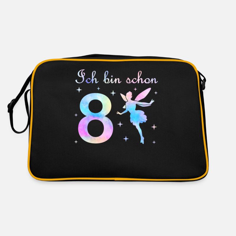Fee Geburtstag Geschenk Mädchen 8 Jahre Retro Tasche