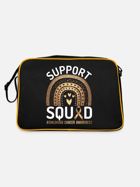Cancer Chemotherapy Chemo Gift - Retro Bag - black/gold - Back