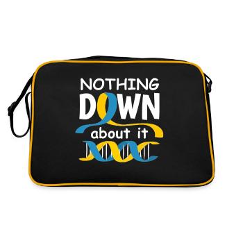 Down Syndrome Day Saying Chromosome Gift Idea - Retro Bag - black/gold - Back