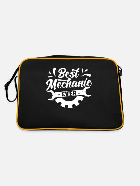 The Best Mechanic of All Time Car Mechanic - Retro Bag - black/gold - Back